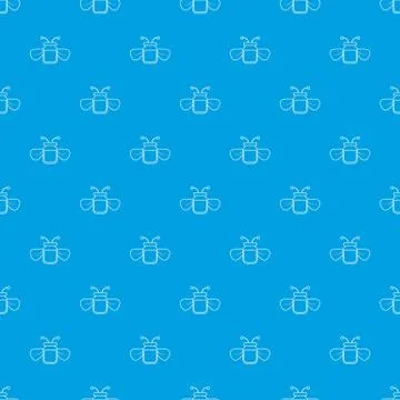Jar of bee honey pattern vector seamless blue イラスト素材