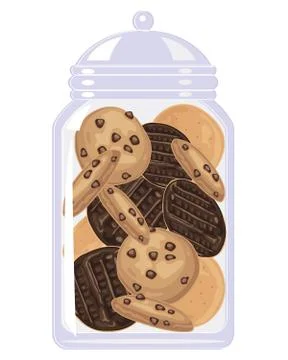 Jar of bicuits Illustrazione stock