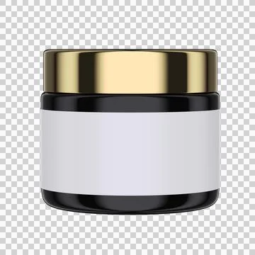 Jar black mockup Stock Illustration