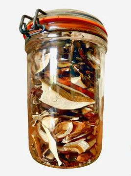 Jar of Ceps Stock Photos
