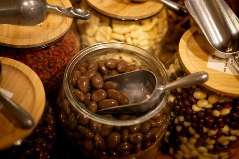 Jar of chocolate Stock Photos