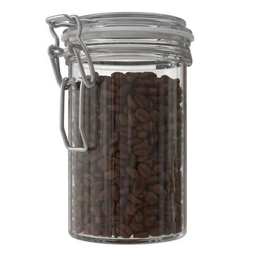 A jar of coffee beans Stock Illustration