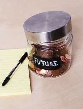 Jar for coins Stock Photos
