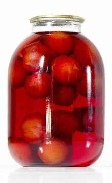 Jar of compote Stock Photos