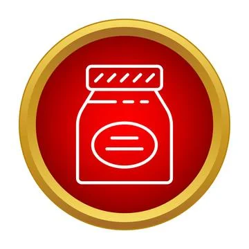 Jar container icon representing kitchen storage and food preservation Stock Illustration