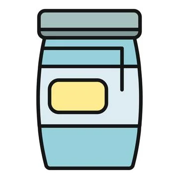 Jar container with label graphic illustration design Stock Illustration