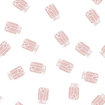 Jar cucumber glyph seamless pattern Stock Illustration