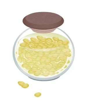 A Jar of Delicious Baked Split Peas Illustrazione stock