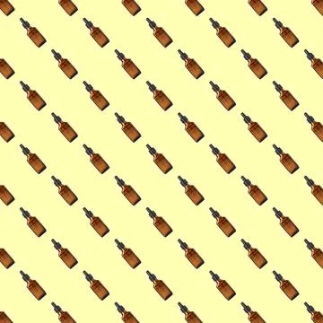 Jar with drip dispenser seamless pattern on gentle background. 库存照片