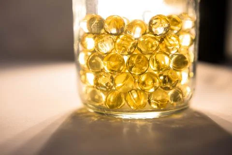 Jar with eucalyptus pills Stock Photos