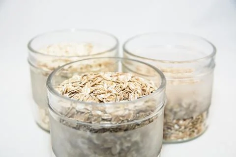 Jar of flakes Foto stock