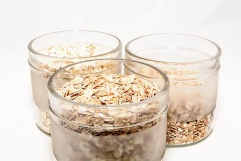 Jar of flakes Stock Photos
