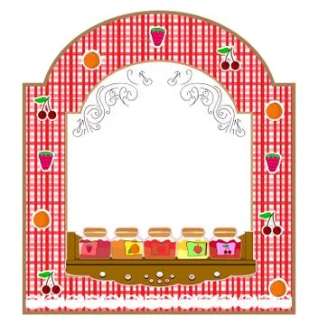 Jar with fruit vector Stock Illustration