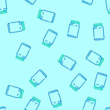 Jar glass package vector seamless pattern Illustrazione stock