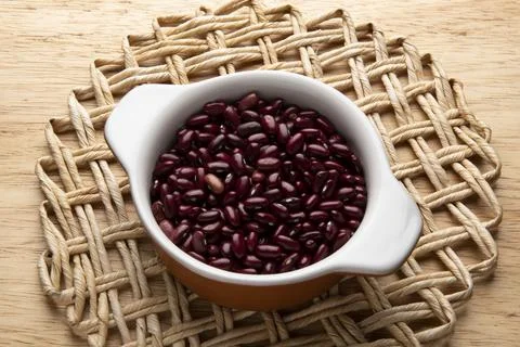 Jar with grain - raw ingredient for preparing dishes Stock Photos