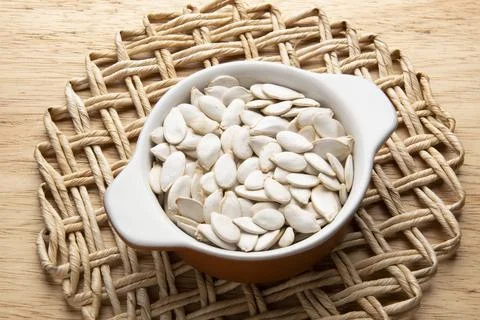 Jar with grain - raw ingredient for preparing dishes Stock Photos