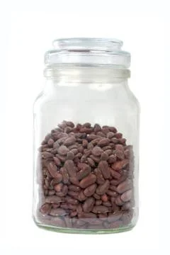 Jar of haricot Stock Photos