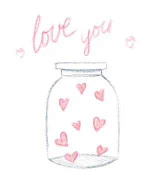 Jar of hearts Stockillustratie
