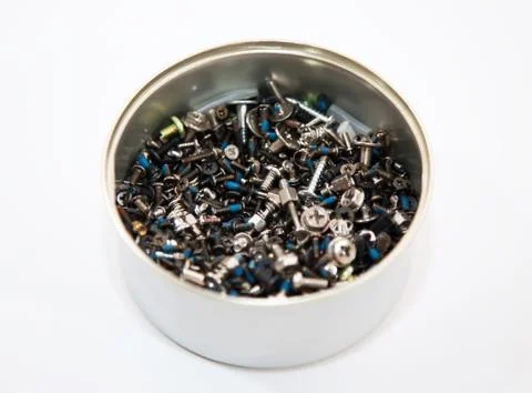 Jar of hobnails 스톡 사진