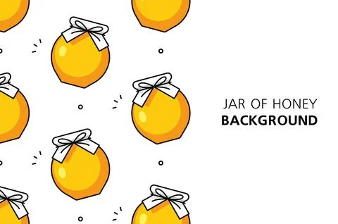Jar of honey background Stock Illustration