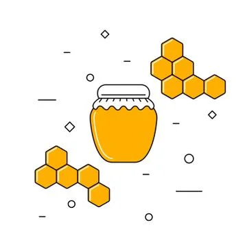 Jar of honey Stock Illustration