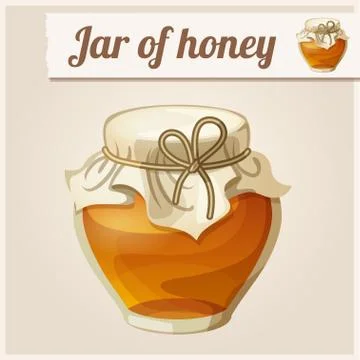 Jar of honey. Stock Illustration