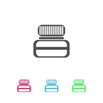 Jar icon flat. Stock Illustration