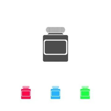Jar icon flat Stock Illustration