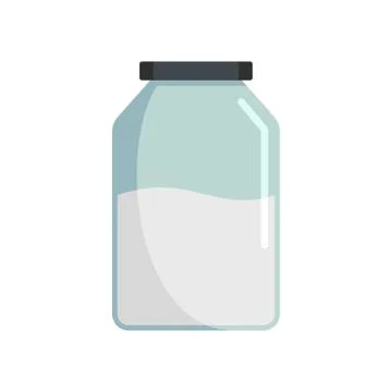 Jar icon, flat style Stock Illustration