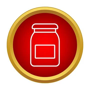Jar icon representing canning and food storage Stock Illustration