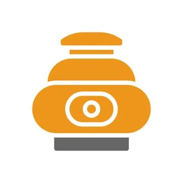 Jar icon solid style orange grey colour chinese new year symbol perfect. Illustrazione stock