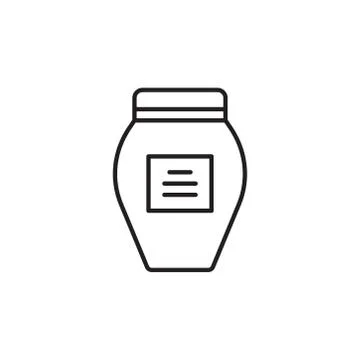 Jar icon vector on white background Stock Illustration