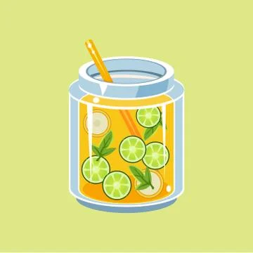 Jar Of Lemonade Stock Illustration