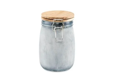 Jar with lid for the kitchen Stock Photos