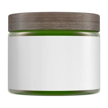 A jar with a lid is sitting on a white background Illustrazione stock