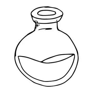 Jar of liquid. Stock Illustration