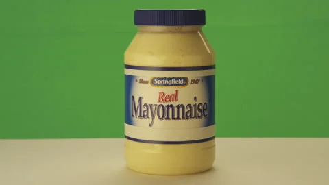 Jar of mayonnaise Stock Footage 146355040