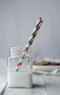 Jar with milk Stock Photos