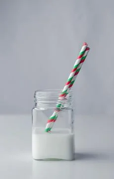 Jar with milk Stock Photos