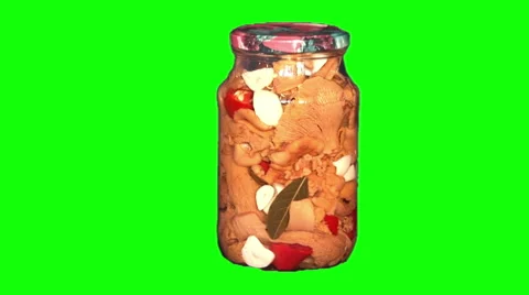 Jar of mushrooms Video stock 44885203