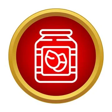 Jar with nut butter packaging icon design Stock Illustration