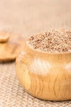 Jar of nutmeg Stock Photos