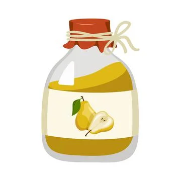 Jar of pear jam Stock Illustration