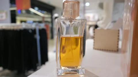 A jar of perfume on a store shelf Stock Footage 281704124