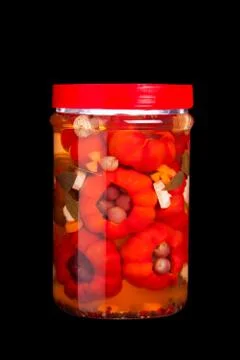 Jar with pickles Stockfoto's