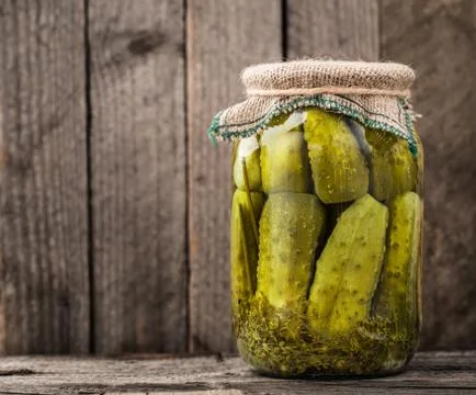 Jar of pickles Stock Photos