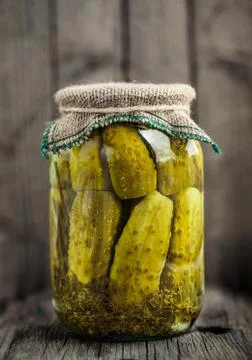 Jar of pickles Stock Photos