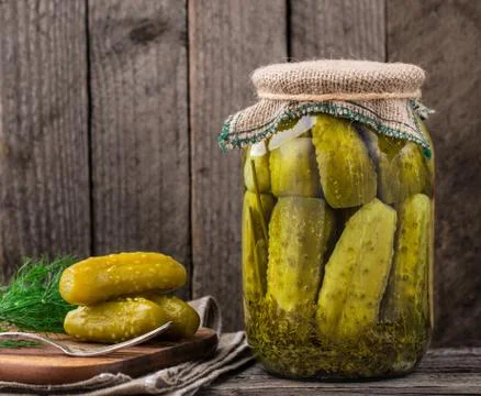 Jar of pickles Stock Photos