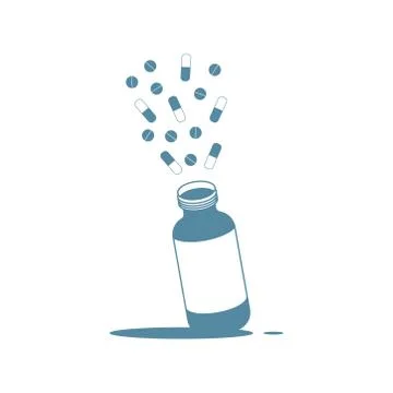 Jar pills Stock Illustration