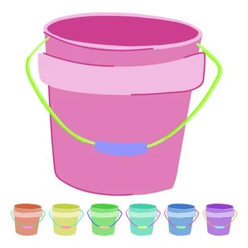 Jar plastic bucket vector cartoon graphic Stock Illustration